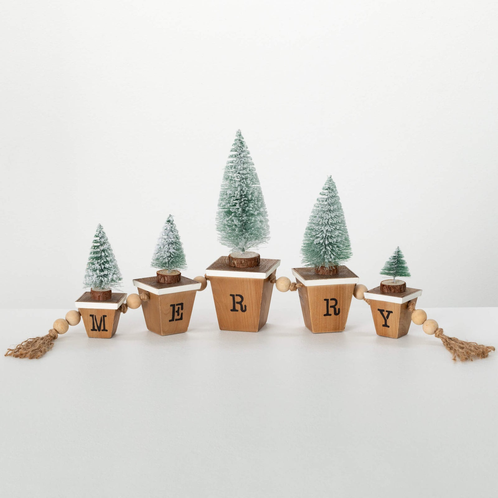 BOTTLE BRUSH TREE BLOCK SET - Zinnias Gift Boutique