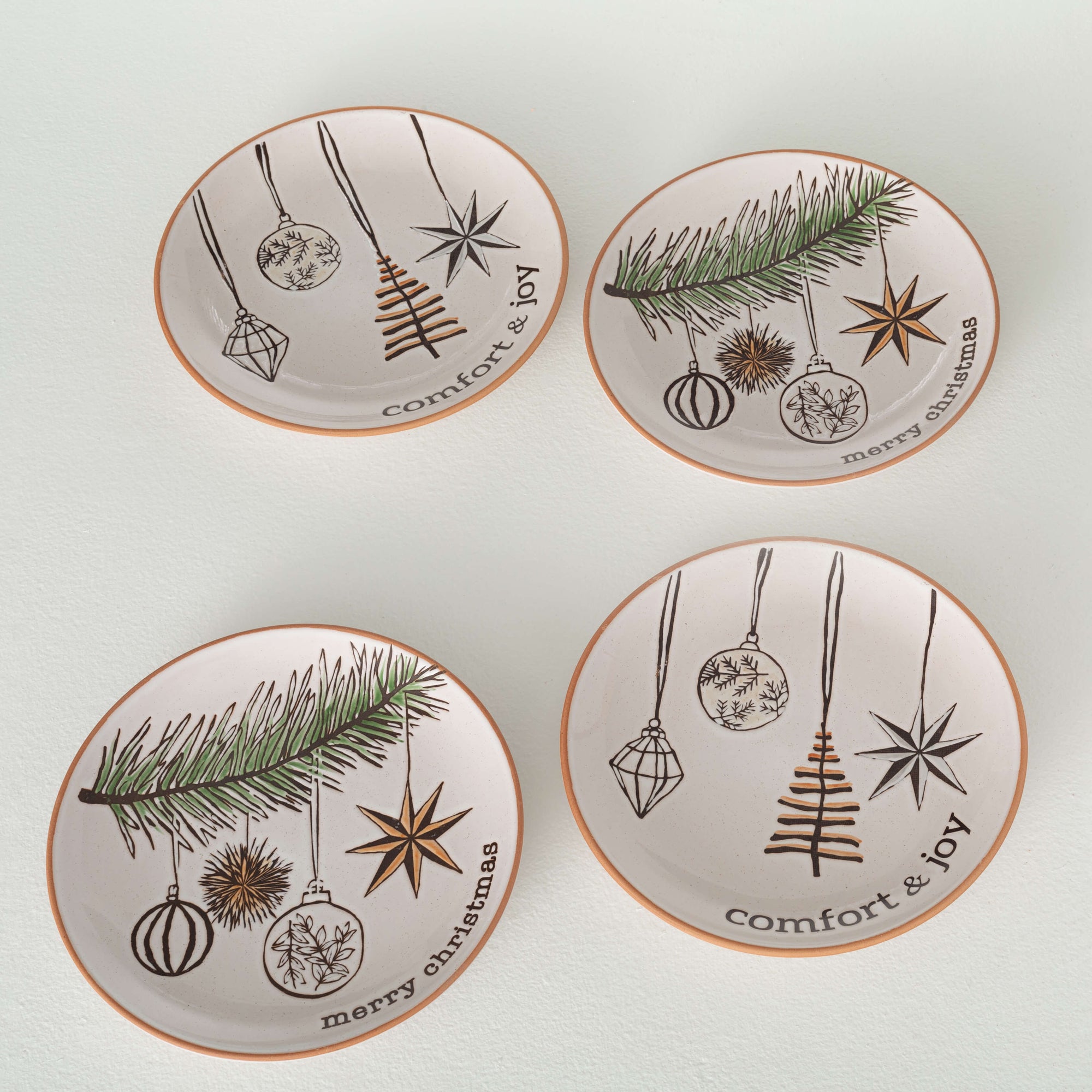 WHITE COZY SNACK PLATES - Zinnias Gift Boutique