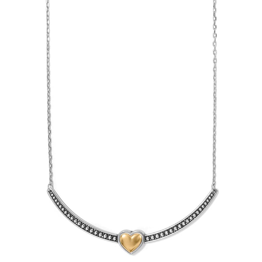 Pretty Tough Bold Two Tone Heart Bar Necklace - Zinnias Gift Boutique