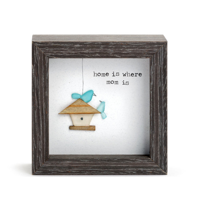 Home Is Where Mom Is Shadow Box - Zinnias Gift Boutique