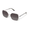 Brighton Interlok Twist sunglasses with round frames and dark tinted lenses, stylish eyewear for sun protection.