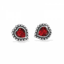 Shimmer Heart Mini Post Earrings - Zinnias Gift Boutique