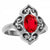 Alcazar Chrystalline Blaze Ring Red - Zinnias Gift Boutique