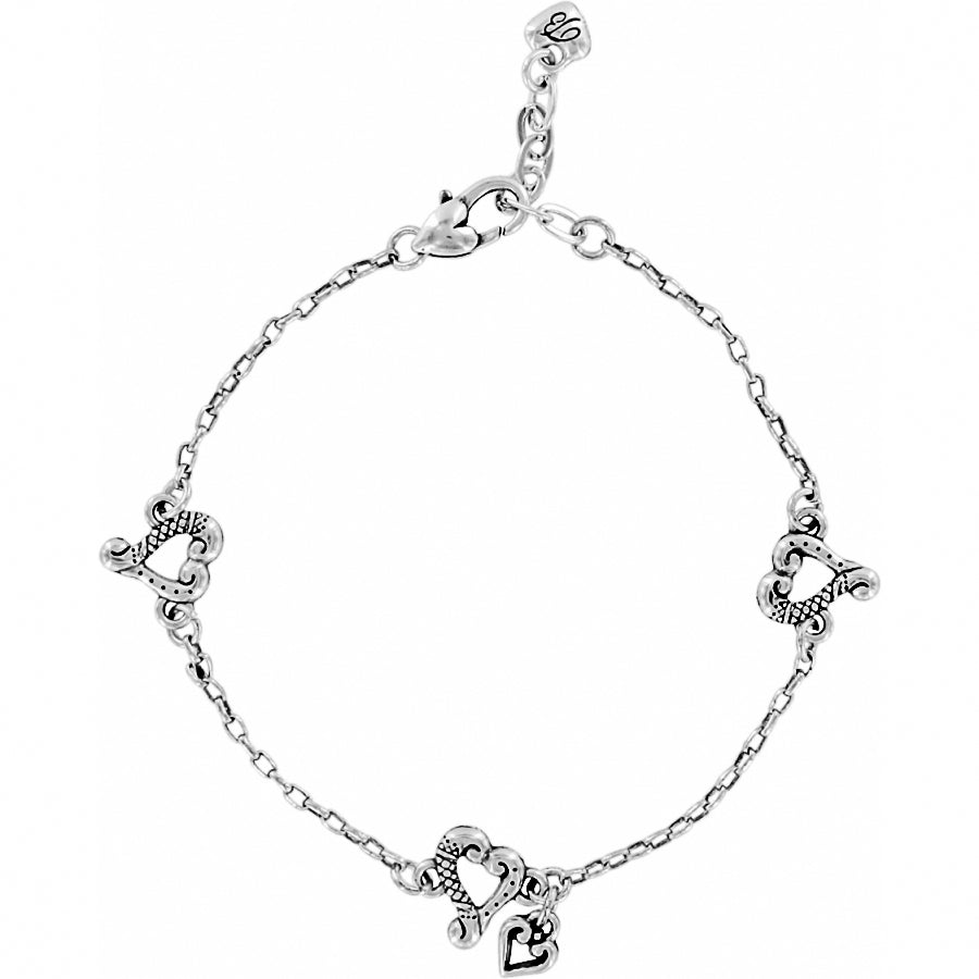 Brighton Tuscan Heart anklet with delicate chain and heart charm, designed for stylish ankle jewelry.