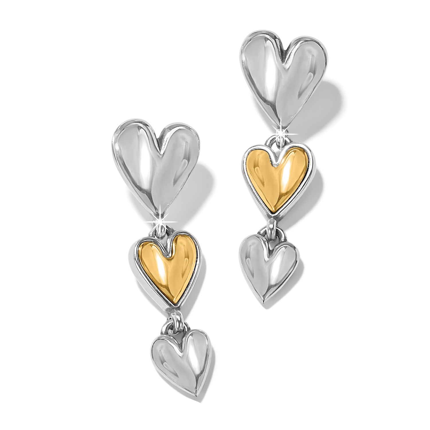 Cascade Heart Trio Post Drop Earring - Zinnias Gift Boutique