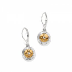 Mosaic Round Mini Leverback Earrings - Zinnias Gift Boutique