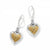 Mosaic Heart Two Tone Leverback earring