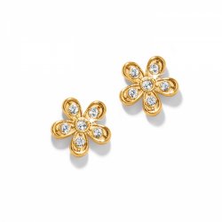 Enchanting Flower Post Earring Gold - Zinnias Gift Boutique
