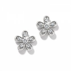 Enchanting Flower Post Earring Silver - Zinnias Gift Boutique