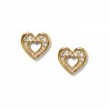 Enchanting Heart Post Earrings Gold - Zinnias Gift Boutique
