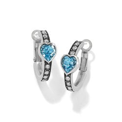 Mystery Of Love aqua Heart Hoop Earrings - Zinnias Gift Boutique
