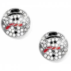 Blingy snowman post earrings