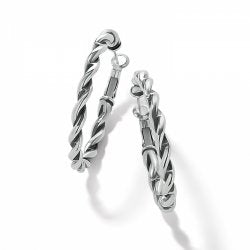 Interlok Twist Oval Leverback Hoop Earrings - Zinnias Gift Boutique