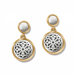 Ferrara Two Tone Luce Post Drop Earrings - Zinnias Gift Boutique