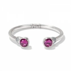 Meridian Aurora Petite Hinge Bracelet Amethyst