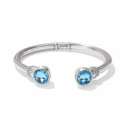 Meridian Aurora Petite Hinge Bracelet Aqua - Zinnias Gift Boutique