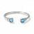 Meridian Aurora Petite Hinge Bracelet Aqua