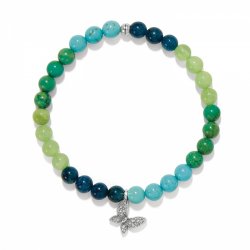 Enchanting Butterfly Stretch Bracelet Green