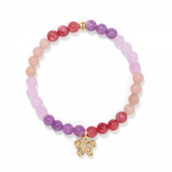 Enchanting Flower Stretch Bracelet Purple