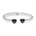 Pretty Tough Amour Heart Open Hinged Bangle - Zinnias Gift Boutique