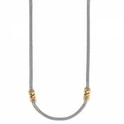 Interlok Twist Two Tone Double Necklace