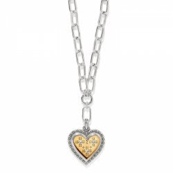 Mosaic Heart Two Tone Necklace