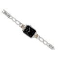 Interlok Noir Two Tone Watch Band - Zinnias Gift Boutique
