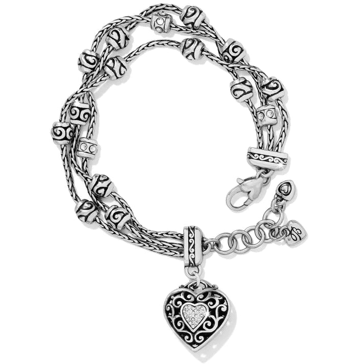 Sil/Stn Reno Heart Bracelet - Zinnias Gift Boutique