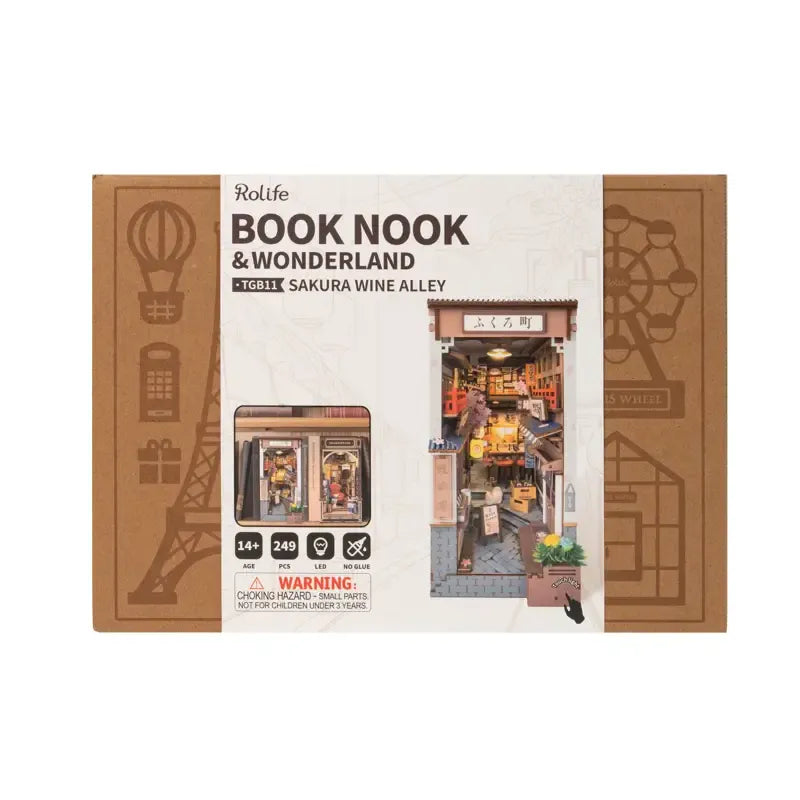Book Nook DIY Lighted Mini Kit - Zinnias Gift Boutique