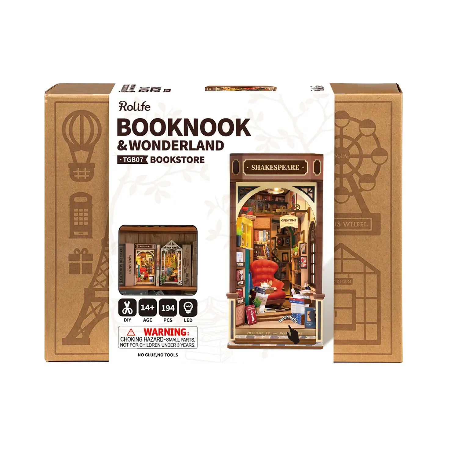 Book Nook DIY Lighted Mini Kit - Zinnias Gift Boutique