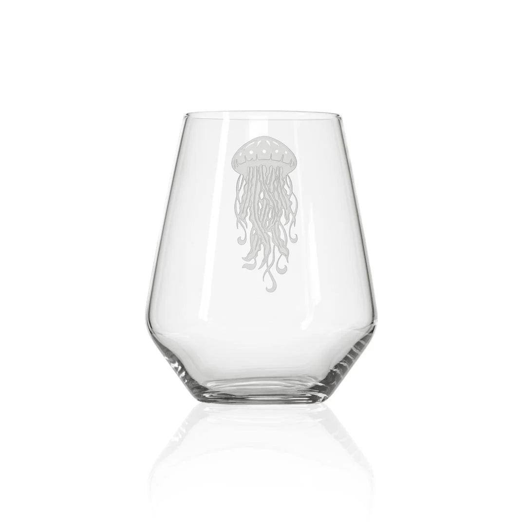 Jellyfish 18oz Stemless Wine Glass - Zinnias Gift Boutique