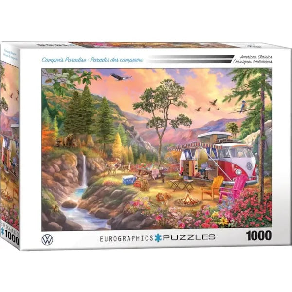VW Campers Paradise by Bigelow 1000PC Puzzle  Eurographics - Zinnias Gift Boutique