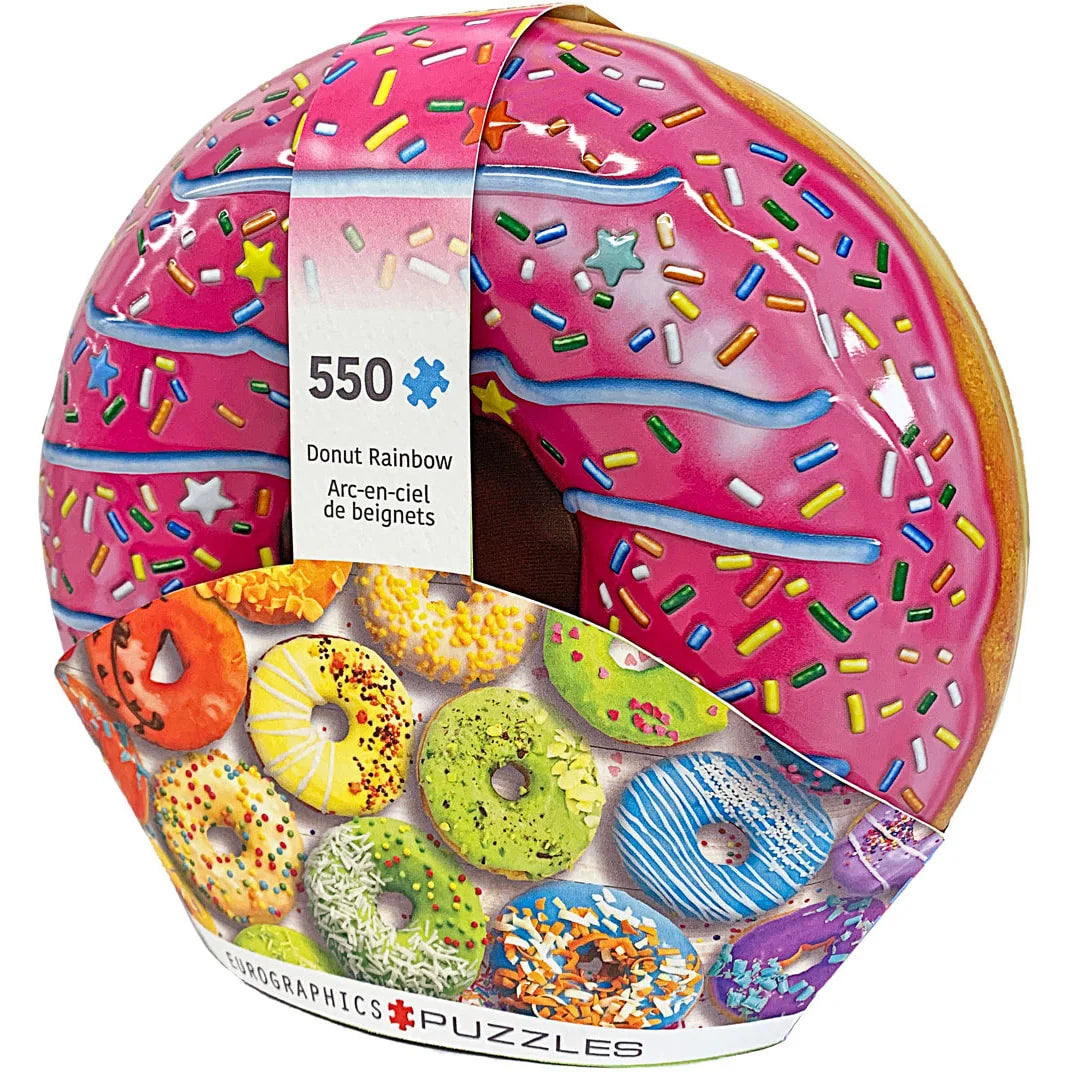 Donut Rainbow 550PC Tin Eurographics - Zinnias Gift Boutique