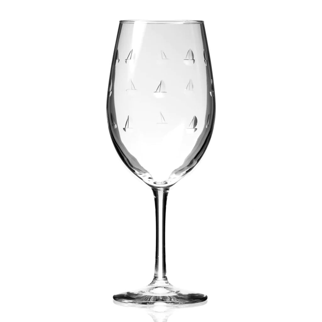 Sailboat 18oz All Purpose Wine Glass - Zinnias Gift Boutique