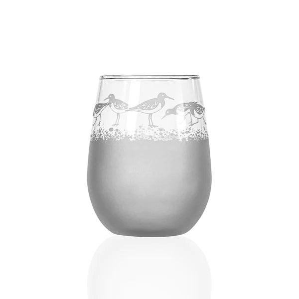 Sandpiper 17oz Stemless Wine Tumbler Glass - Zinnias Gift Boutique