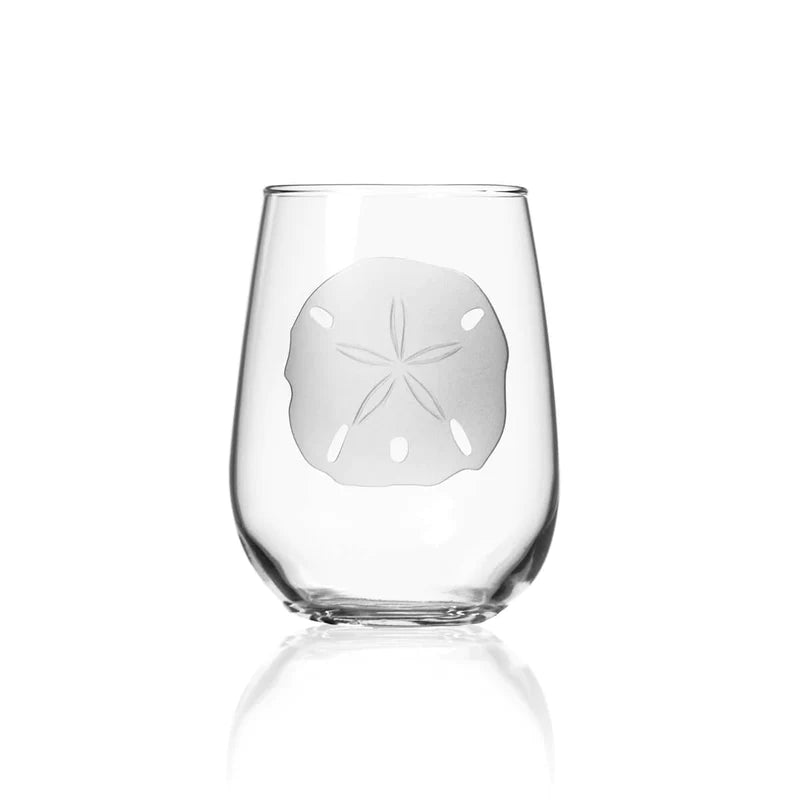 Sand Dollar 17oz Stemless Wine Glass - Zinnias Gift Boutique