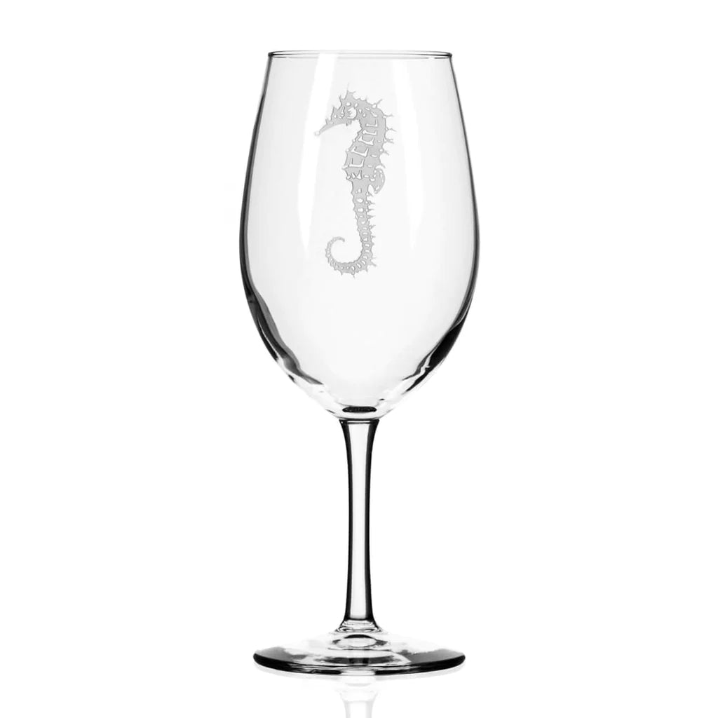 Seahorse 18oz All Purpose Wine Glass - Zinnias Gift Boutique