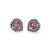 Shimmer Heart pink Mini Post Earrings - Zinnias Gift Boutique