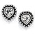 Shimmer Heart Mini Post Earring - Zinnias Gift Boutique