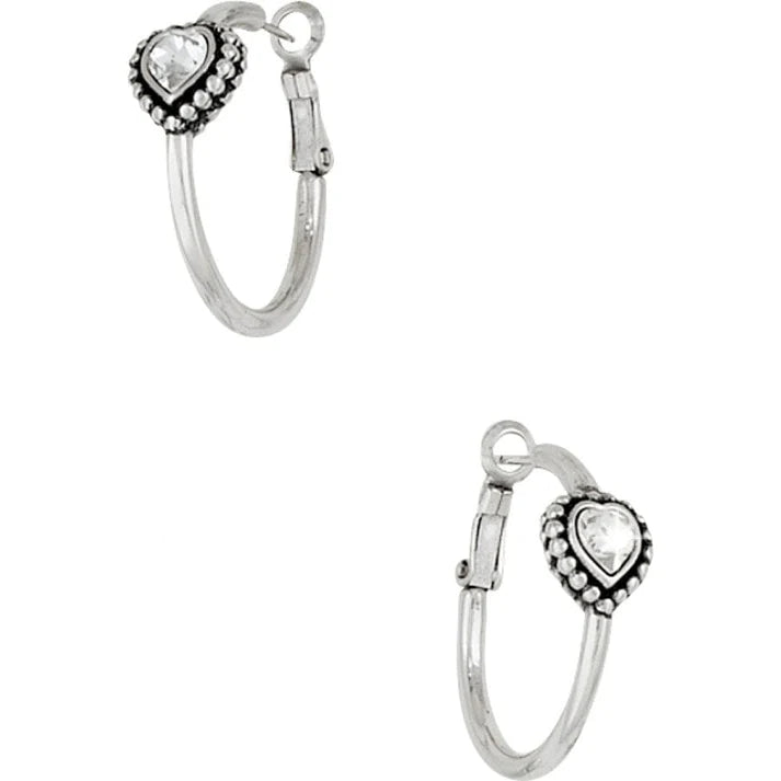 Shimmer Heart Small Hoop Earrings - Zinnias Gift Boutique