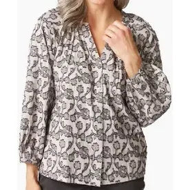Floral Jacquard Romance Shirt - Zinnias Gift Boutique