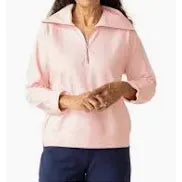 French Terry Quarter Zip - Zinnias Gift Boutique