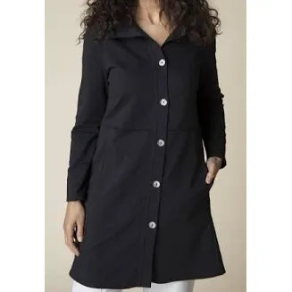 French Terry Car Coat F25H - Zinnias Gift Boutique