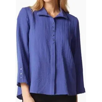 Hidden Placket Shirt Express Travel - Zinnias Gift Boutique