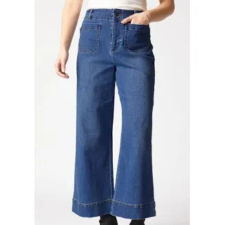 Wide Ankle Denim Stretch Ankle - Zinnias Gift Boutique