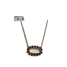 Elisa Open Frame Crystal Pendant Necklace in Gold - Zinnias Gift Boutique