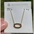 Elisa Open Frame Crystal Pendant Necklace in Gold