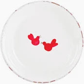 Old St Nick Ti Penso Plate Red Bird