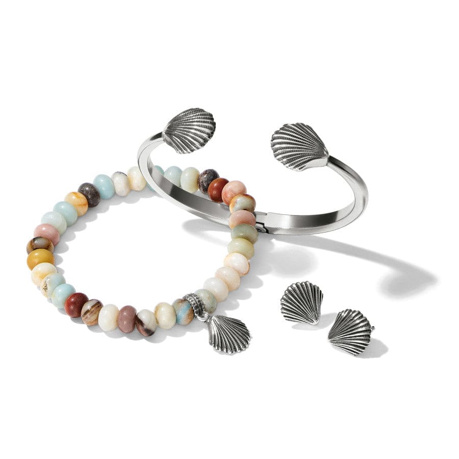 Silver Shells Bay Stretch Bracelet - Zinnias Gift Boutique