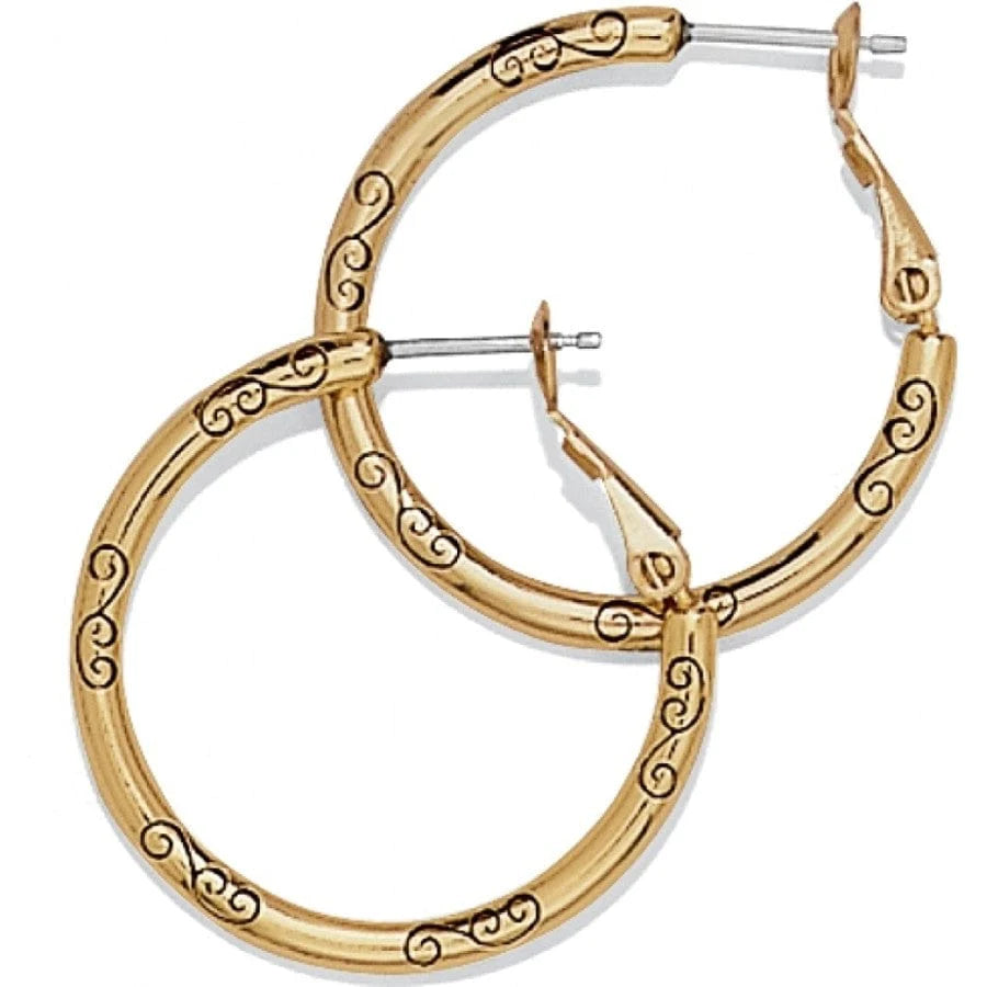 Gold Small Hoop Charm Earrings - Zinnias Gift Boutique